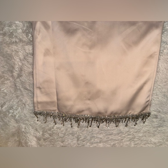 New HOUSE OF CB 'Margiela' Ivory Crystallised Midi Dress sz M - Picture 10 of 11